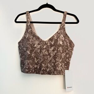 NWT Lululemon Align Tank - size 12 - gray snake print